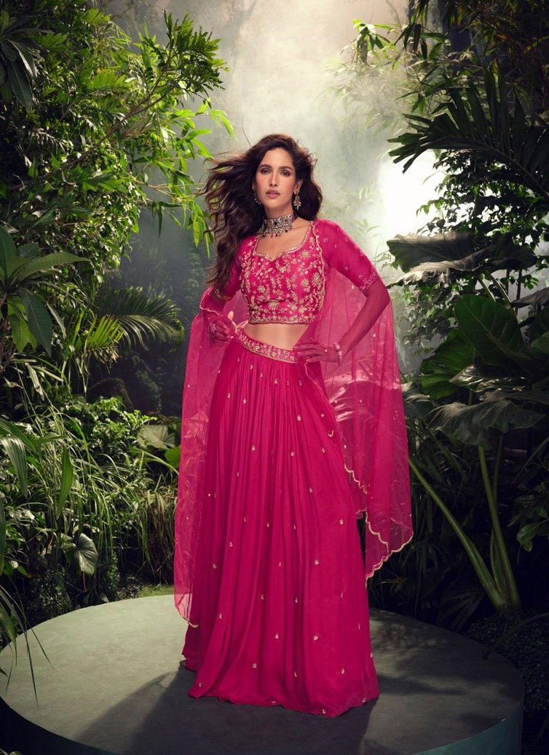 Pink Colour Apurva By Sayuri Chinon Silk Designer wear Lehenga Choli Wholesale Shop In Surat 5736